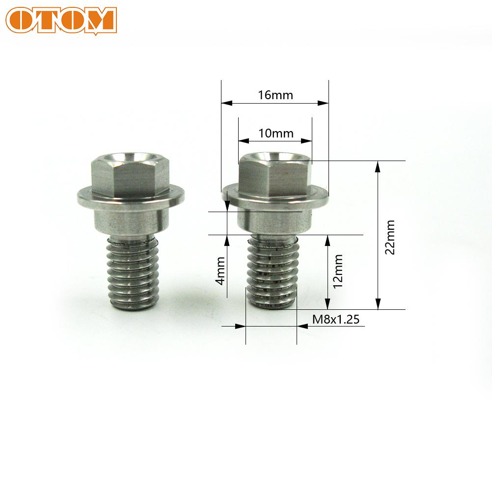 OTOM Motorrad M8*1.25 Sitzschraube CNC-Bearbeitung Edelstahl Polster Seitenbolzenmutter Für KAWASAKI KX125 KX250F KXL450R KX500