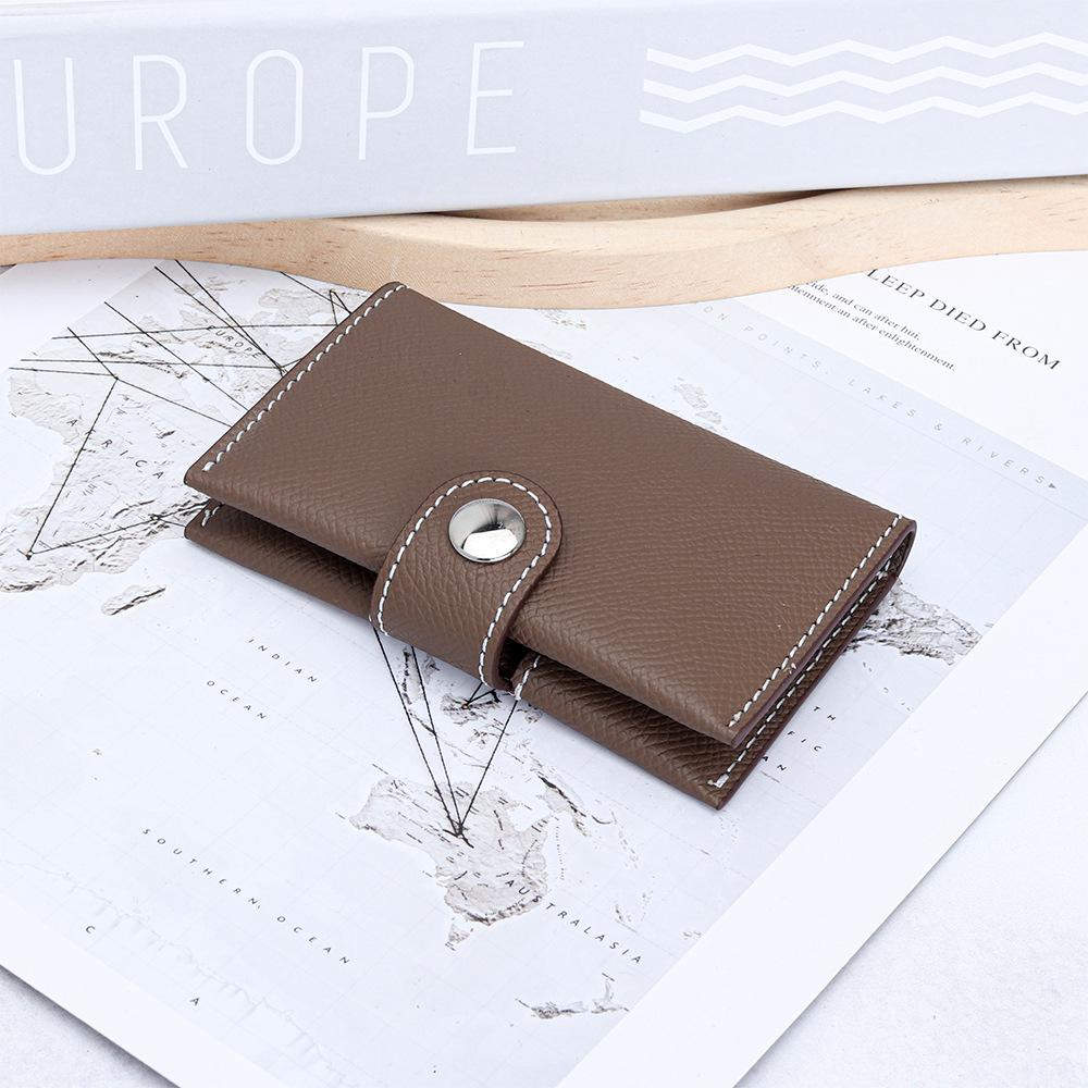 Trendy Women's Leather Cards Wallet Multi-pocket Compact Bifold Card Holder, Stylish Credit Card Case for Daily & Travel Storage