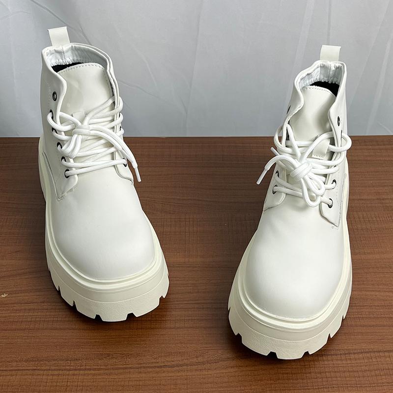 Fashion Trendy Thick Soled Men's Shoes Luxury Designer Classic Style Daily Office Work Fashion Street 38-46 and Youth Shoes White