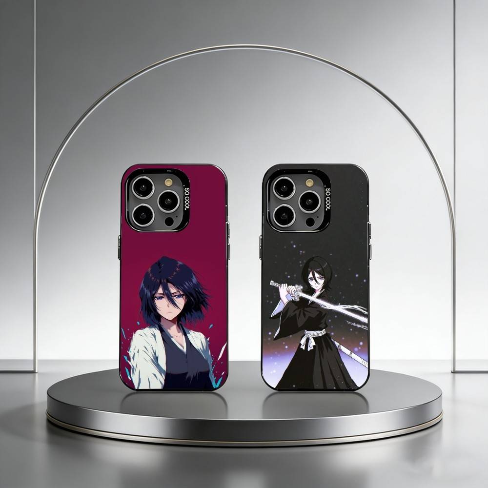 Bleach Rukia Kuchiki Phone Case For iPhone 17,16,15,14,13,12,11 Plus,Pro Max,XS,Colorful Silver Black Cover