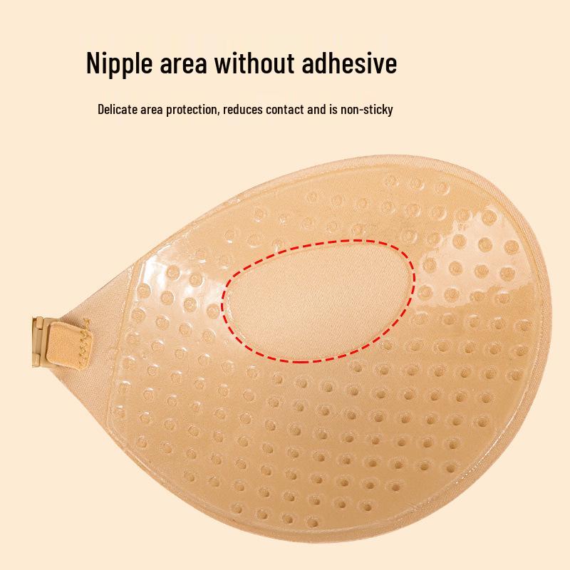Mangoförmige selbstklebende Push-Up-BH-Einlagen: Atmungsaktive, unsichtbare Nippelabdeckungen für große Brüste - Anti-Hänge-Unterstützung für Hochzeitskleider