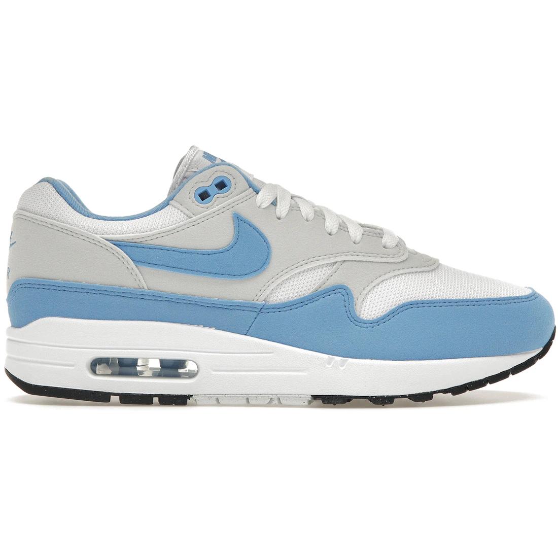 

Кроссовки Nike Air Max 1 Белые Университетский синий(FD9082-103) 45
