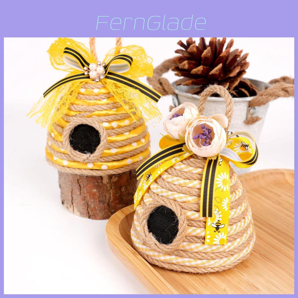 Bee Skep Honeycomb Decor With Jute Rope For Home Hallway Festival Display