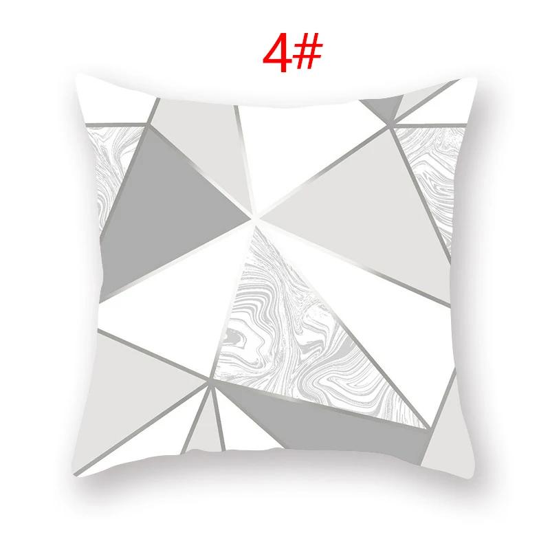 Sliver Grey Style Geometry Decorative Pillowcases Throw Pillow Case Striped Pillowcase Cushion Cover Home Decor Pillows 18Inch