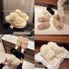Open Toe Fluffy Slippers Indoor Warm Fur Female Slides Fashion Plush Women House Shoes Women Winter Fuzzy Slippers