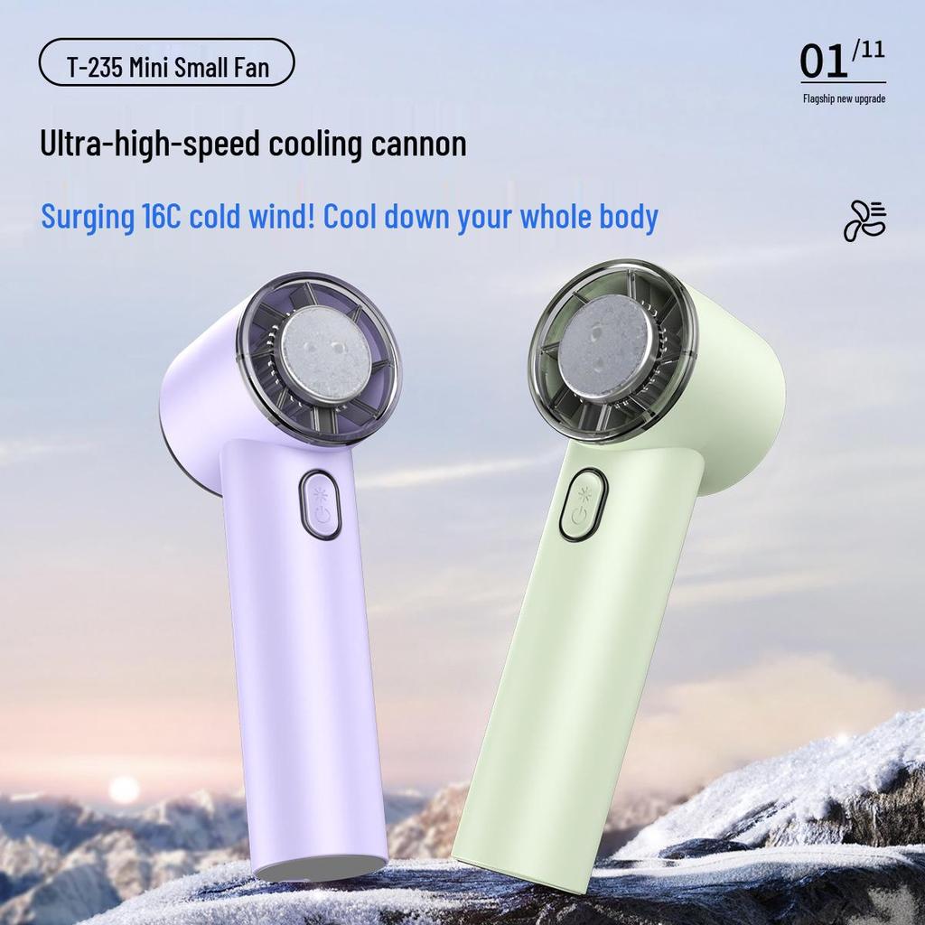 T235 Handheld Mini Fan: Compact, High-Speed Cooling with Strong Wind Turbine Technology