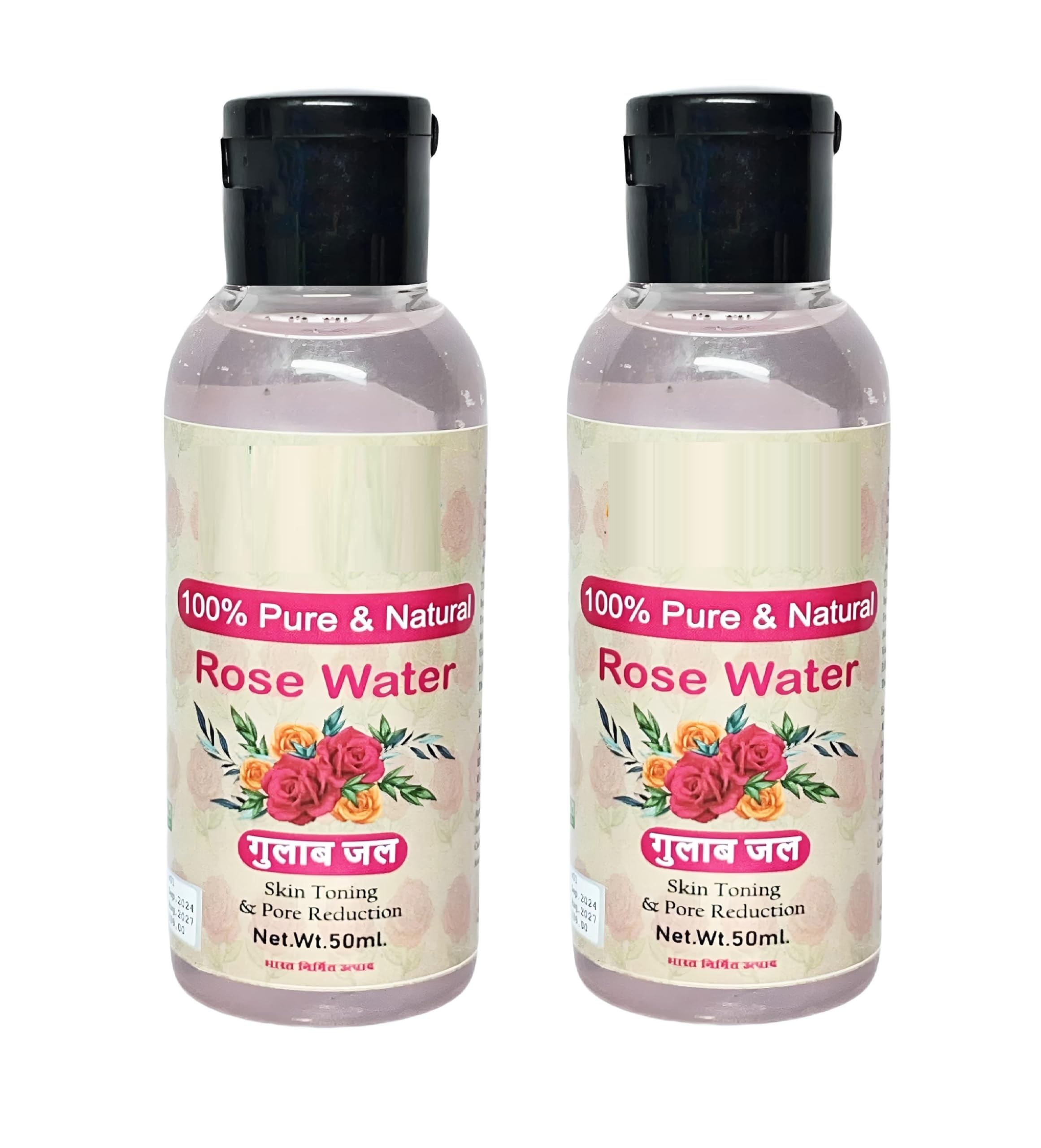 Glamezone Rose Water For Healthy & Hydrated Skin-100% Natural & Pure Rose Water Reduces Skin Redness Improves Skin Complexion Prevents Skin Ageing