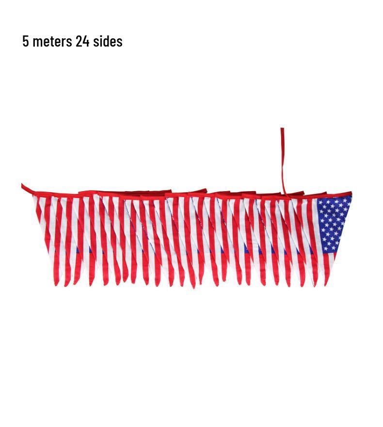 USA Stars & Stripes Cotton Triangle Flag - 3m, 5m, 10m Outdoor Tent & Camping Decor