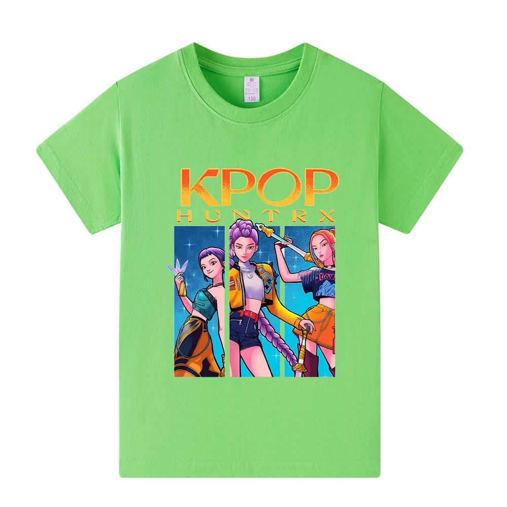 A1211 Kids Boys Girls Kpop Rumi Zoey Mira Print Short Sleeves T-shirt