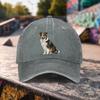 pc Casual Fashion Australian Shepherd Print Washed Baseball Cap Premium Versatile Outdoor Accessory Unisex Duckbill Hat Suitabl