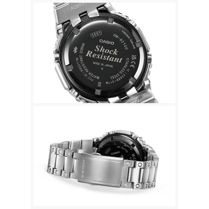 [Casio] G-Shock Watch GM-B2100BT-1AJF Full Metal Bluetooth Tough Solar Black Bezel Men's Silver/Black