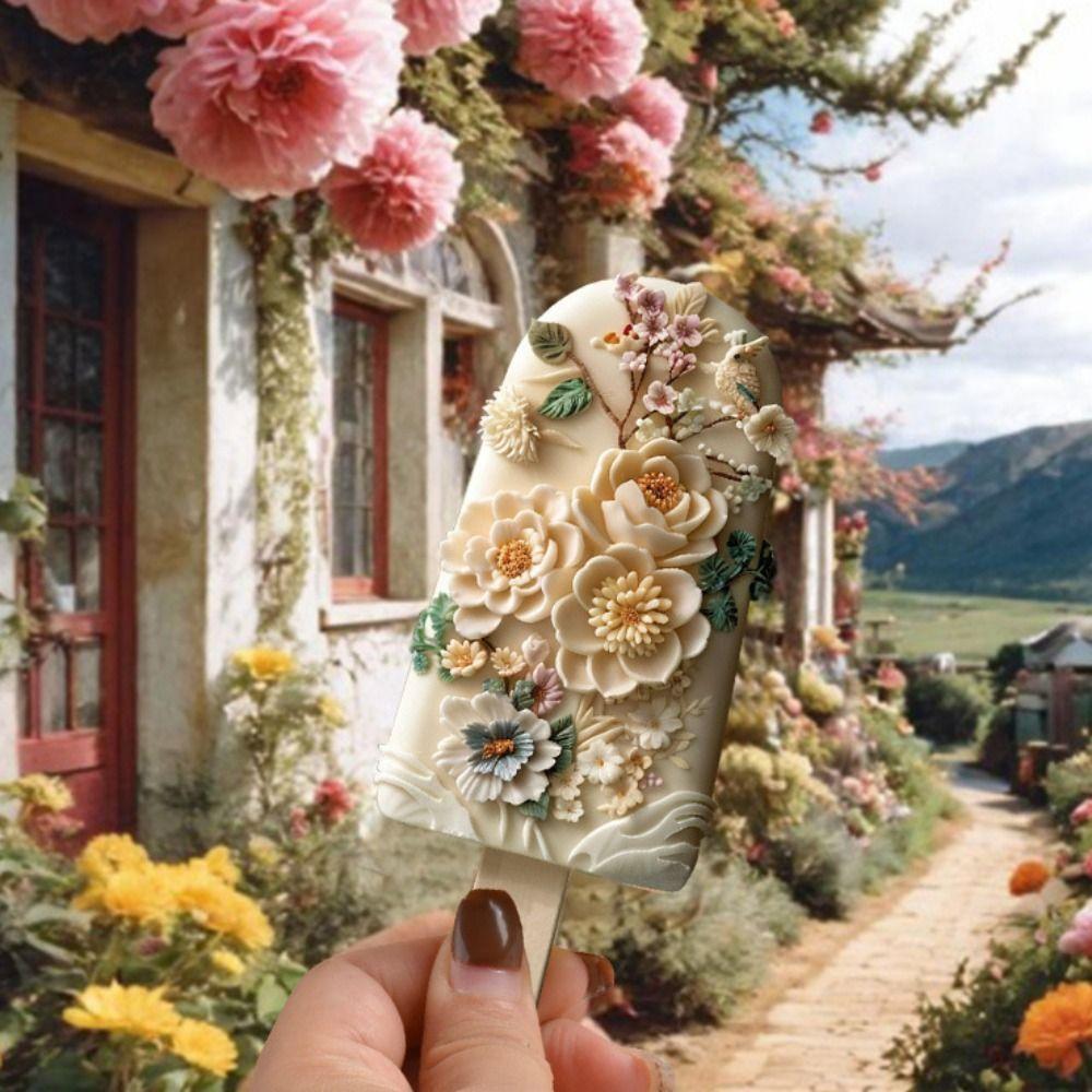 Silicone Popsicle Silicone Mold Soft Popsicle Ice Tray Ice Cube Mold  For Ice Cream Pudding Jelly