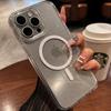 Luxury Bling Glitter For Magsafe Wireless Charge Magnet Case for iPhone 16 15 14 Plus 13 12 11 Pro Max Clear Hard Acrylic Cover
