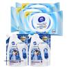 30-sheet wipes (3 packs) + 500g detergent (2 bags) - unscented wipes