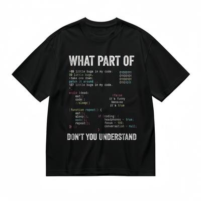 Herren Klassisches T-Shirt Programmierung Sarkasmus mit Buntem Code-Snippet Design T-Shirt