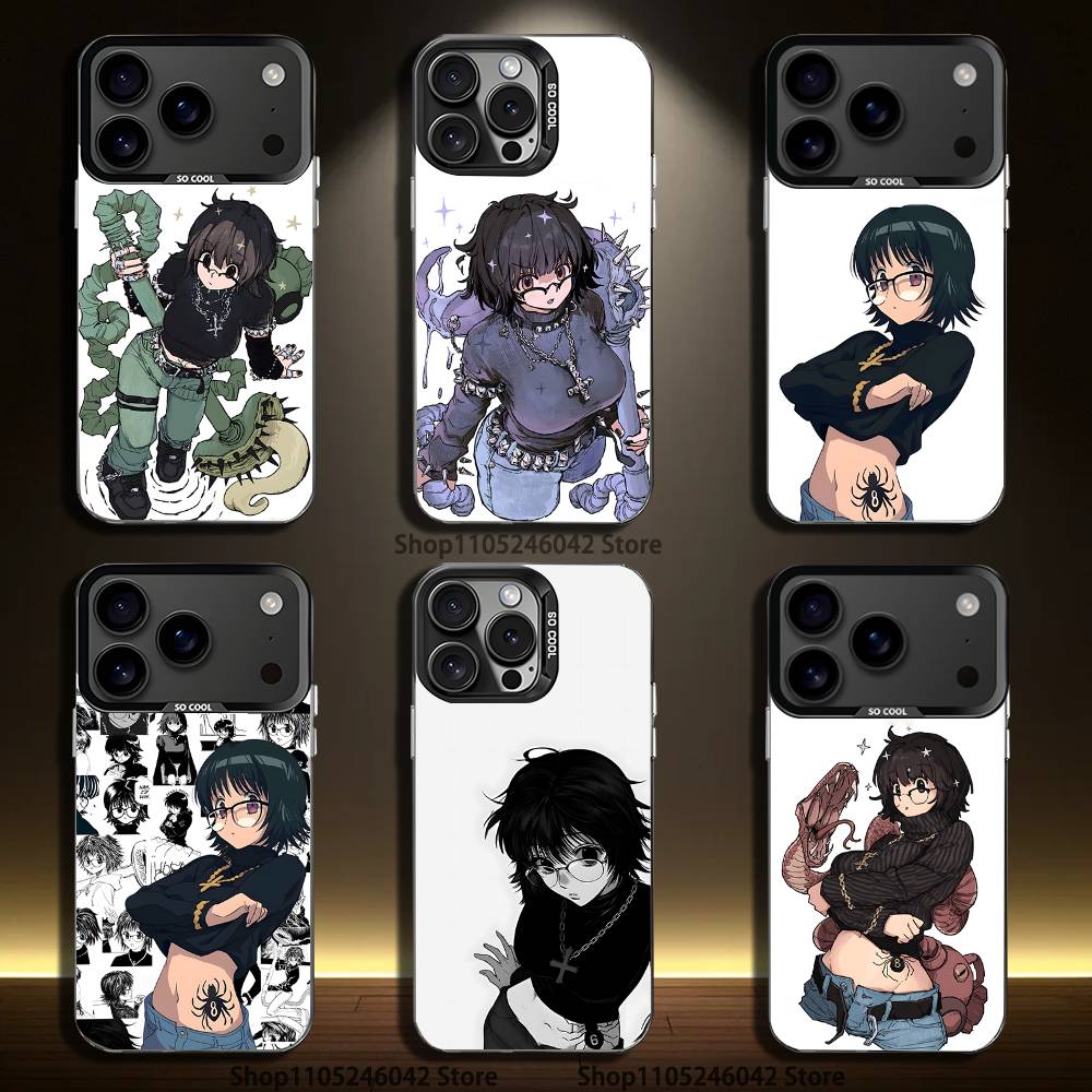 H-HunterS S-ShizukuS Black Matte Shockproof CoverPhone Case For iPhone 17,16,15,14,13,12,11,Pro,Max,Plus