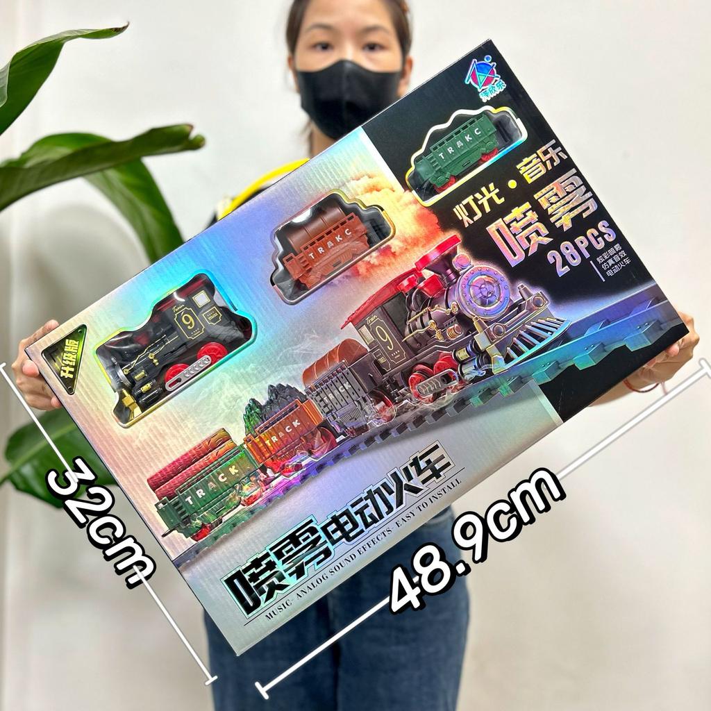 Electric Track Toy Car Educational Splicing Space Park Changeable Dinosaur Rail Car Children'S Toy Supply