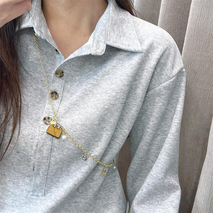 

Высококачественное ожерелье и цепочка на талию из натуральных камней 2024 года в разнообразных стилях N1165 золотой