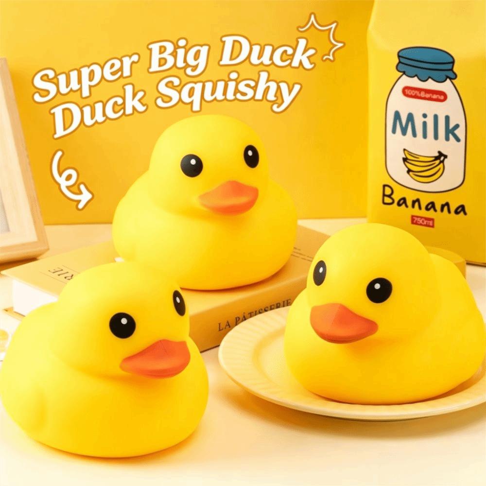 Soft Texture Giant Duck Pinch Toy TPR Stress Relief Fidget Toy Duck Squeeze Fidget Toy Kids Adults