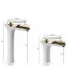 Antique Bathroom Faucet Gold Basin Faucets Brass Hot & Cold Bathroom Sink Faucet Deck Mounted Lavotory Faucet  Mixer Water Tap