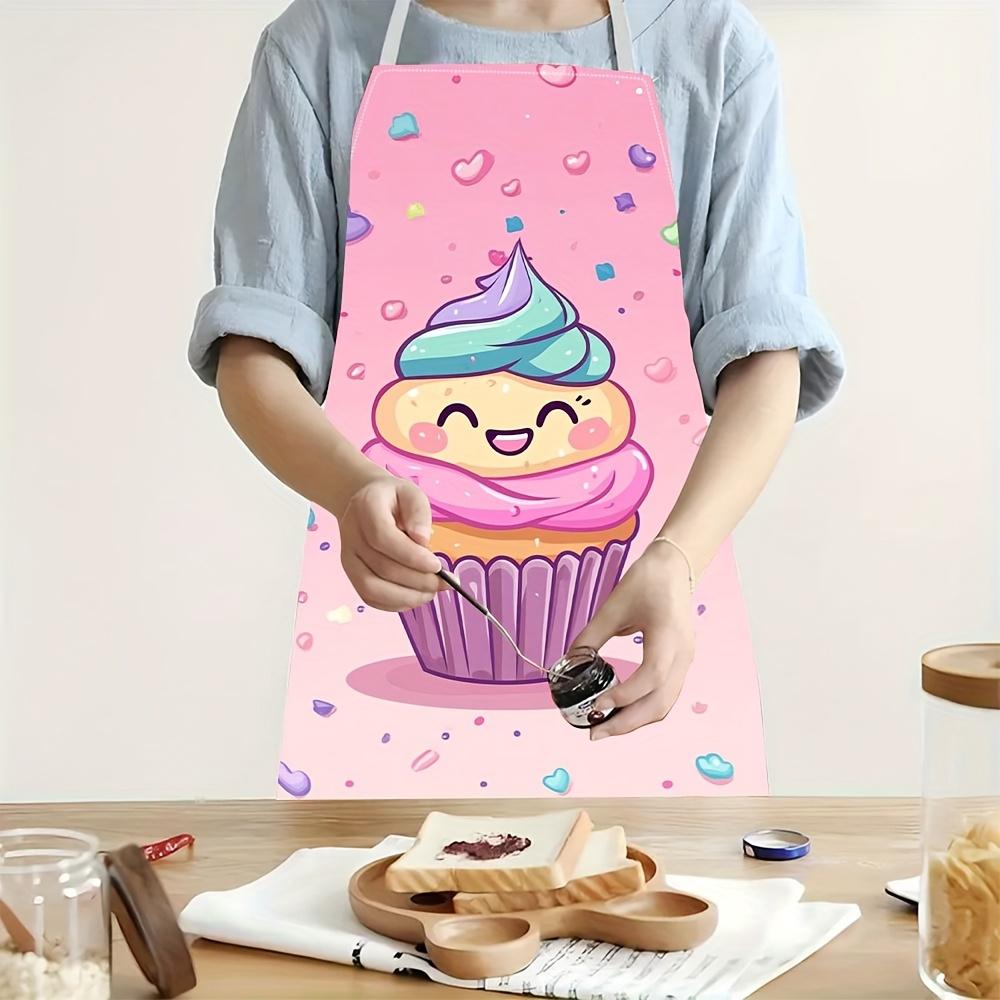"Adorable Cupcake Apron in Various Sizes, Perfect for Kitchen Cooking and Baking, Ideal Gift for Food Enthusiasts"