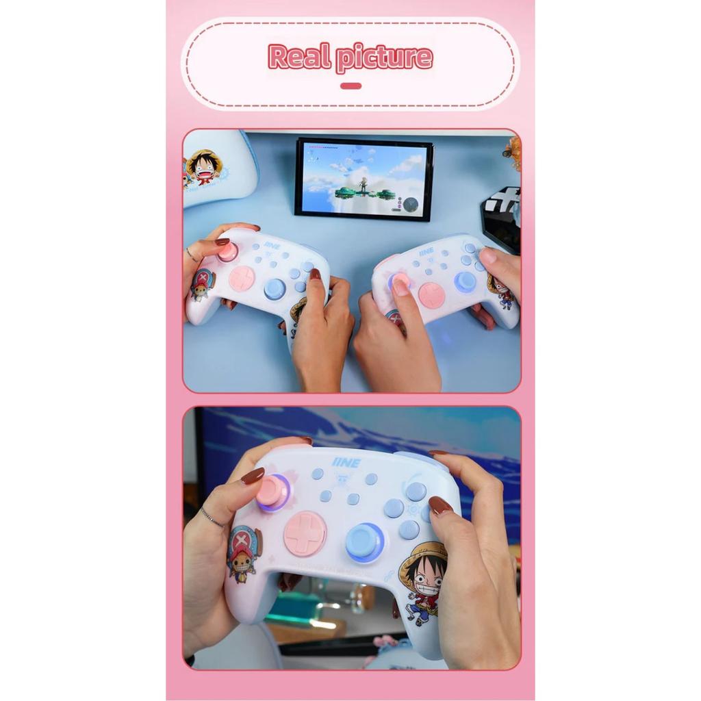 Luffy/Chopper Gamepad with Adjustable Lights Wireless Bluetooth Left and Right Hand Controllers for Switch