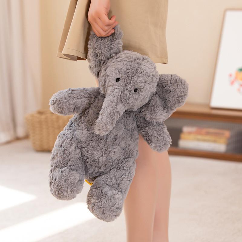 

Elephant Plush Toy With Pp Cotton Filling For Baby Comfort And Home Decor 30cm серый
