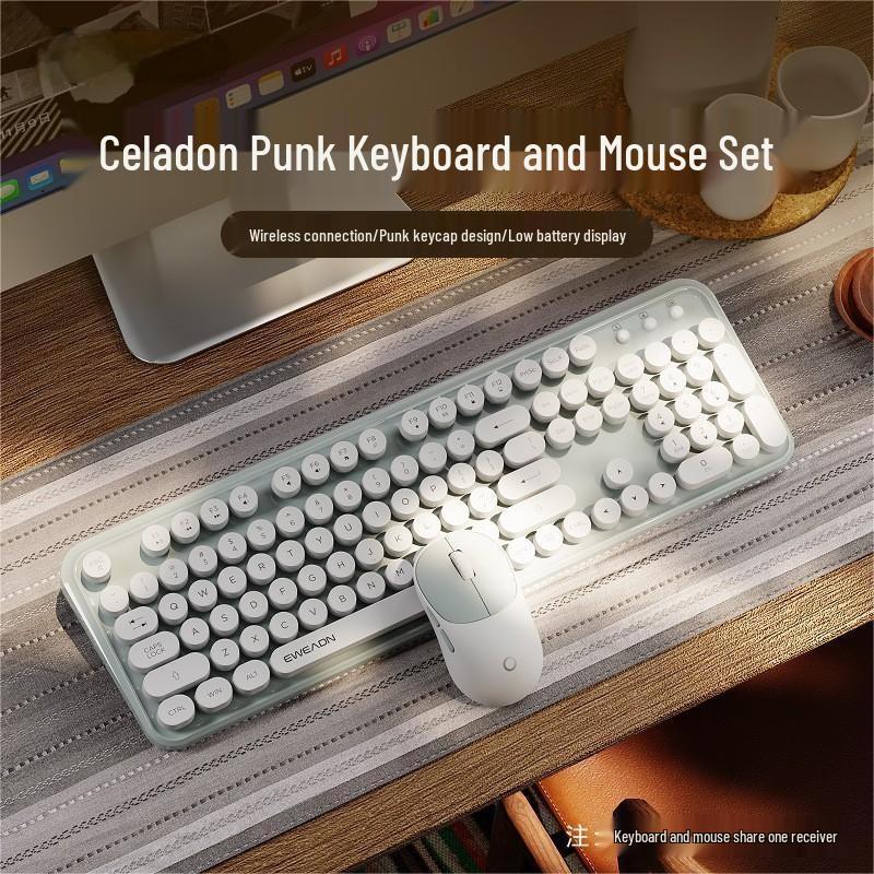 Zhanwei V96 Wireless Keyboard Mouse Punk Set