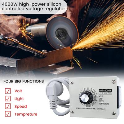 A03Z-Adjustable Voltage Regulator 4000W SCR Adjustable Dimmer Speed Temperature Stepless Variable Speed Belt