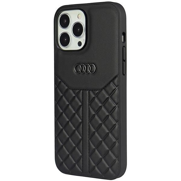 Audi Echtes Leder iPhone 13 Pro Max 6.7 Schwarz/Black Hardcase Au-Tpupcip13Pm-Q8/D1-Bk