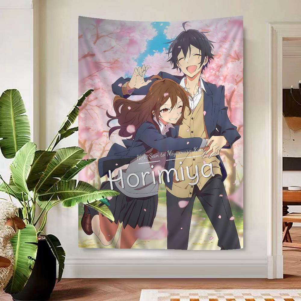 

Horimiya Anime Anime Tapestry Hanging Tarot Hippie Wall Rugs Dorm Home Decor 74x94cm(29x37in)