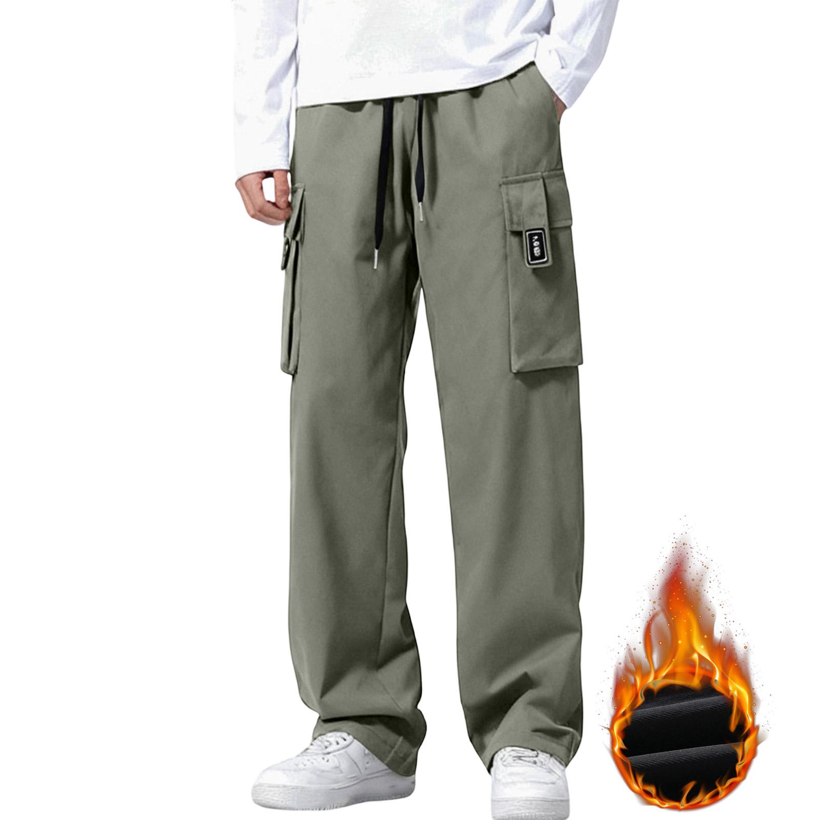 

Men s Leisure Loose Drooping Sensation Straight Cylinder Workwear Trousers M