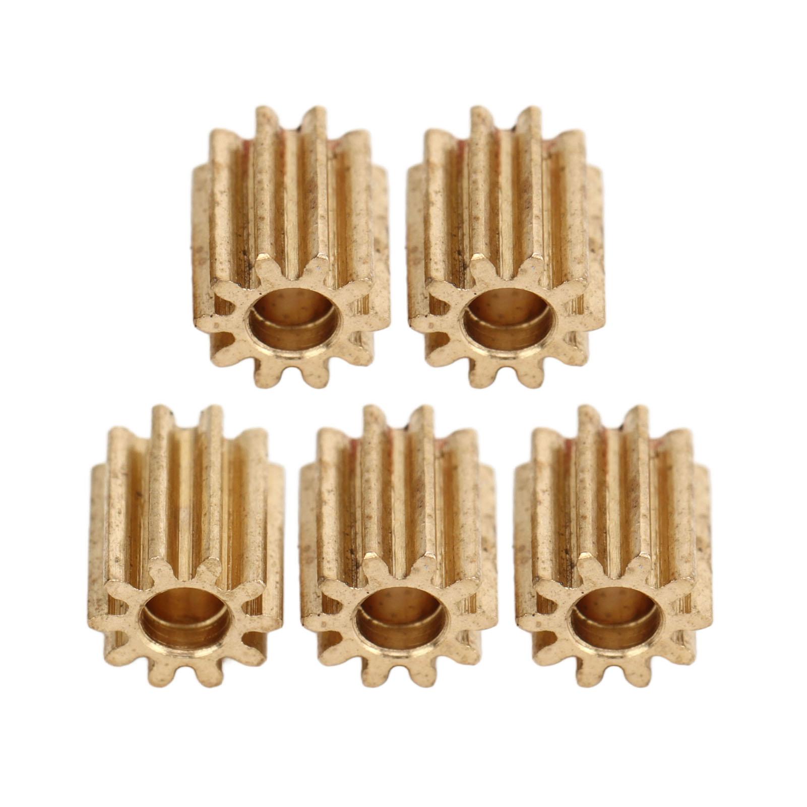 

5PCS RC Car Brushed Motor Gear Brass 10T Motor Gear for Axial SCX24 124 RC Crawler Car