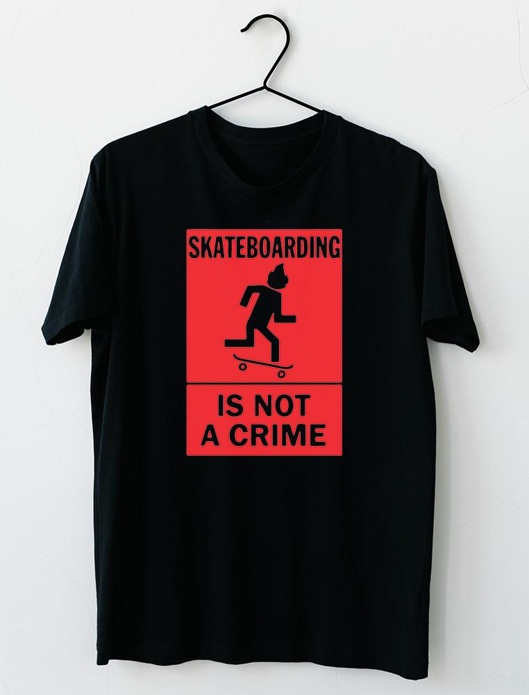 LIMITED NEW Hook Ups Skateboard Skateboarding Is Not A Crime Red T-shirt S4XL XXXXL