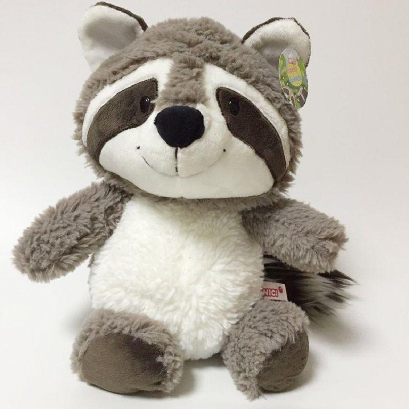 Adorable Big Tail Gray Raccoon Plush Doll Soft Stuffed Animal For Childrens Gift