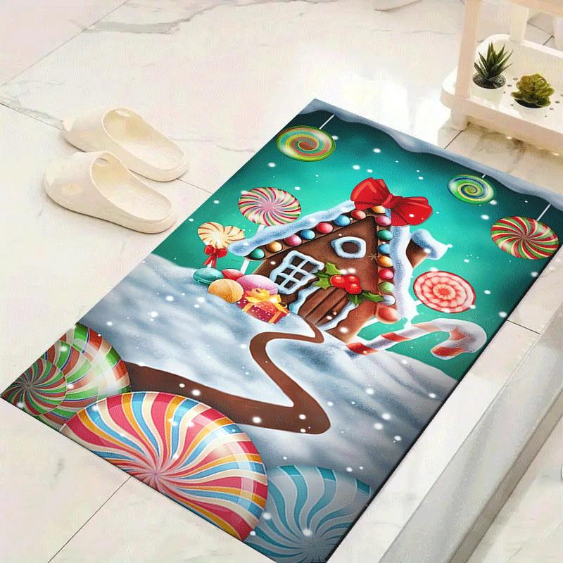 

1pc Candy House Design Area Rug - Soft, Anti-Slip, and Durable Gaming Room Decor for Bedroom 60cm by 90cm