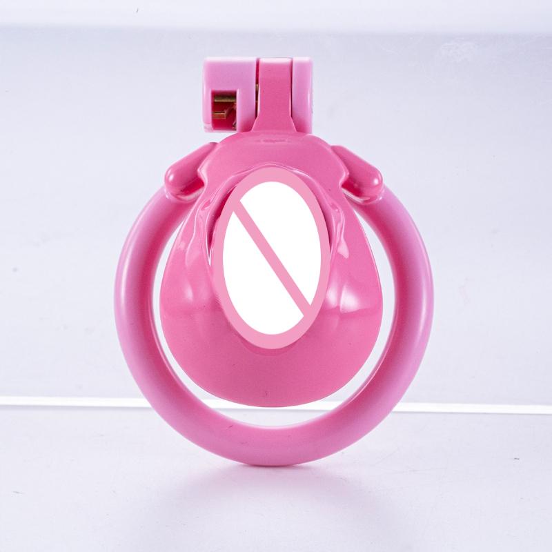 Pink Chastity Cage Sissy Negative Chastity Lock CB Lock Abstinence Restraint Cock Cage Urethral Chastity Device Adult Sex Toy18+