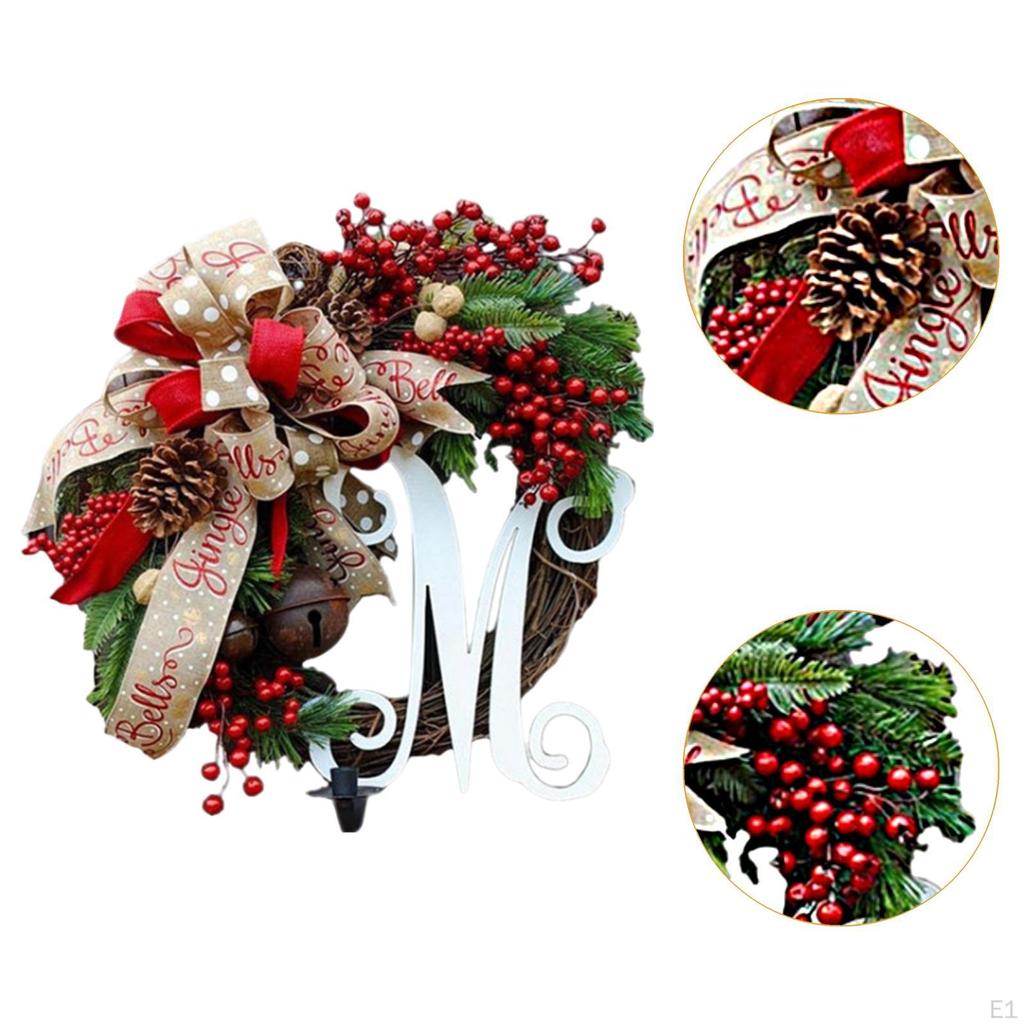Christmas Wreath Artificial 40 cm for Front Door Gift Home Decor Wall Hanging Ornament