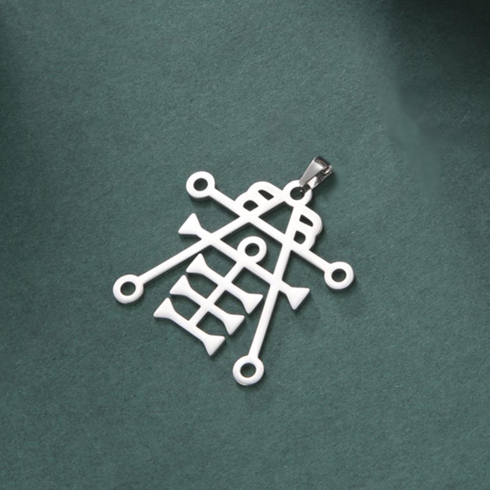 Dawapara Lucifer's Sigil Charm Seal Pendant Lucifer Symbol Charm Stainless Steel DIY Accessories for Necklace