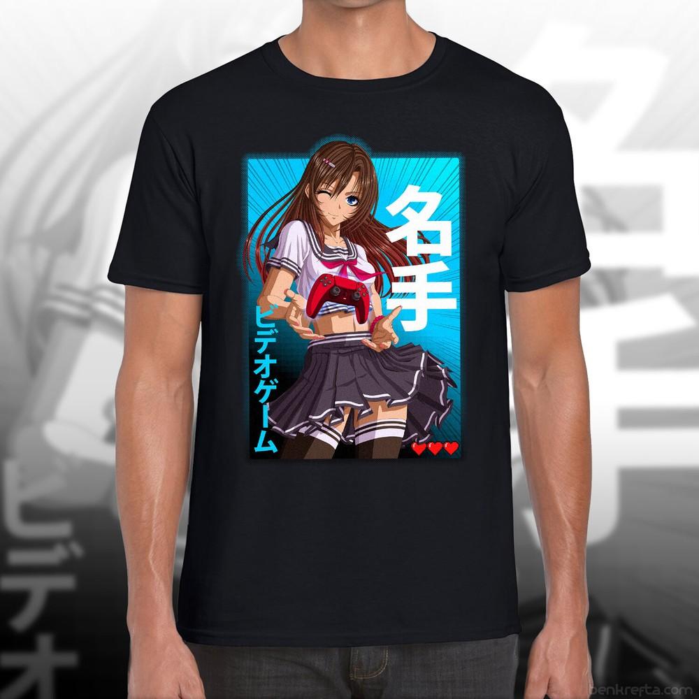 T Shirt Unisexs Or Unisexs Gamer Girl Exclusive Anime Playstation Gamer Shirt S