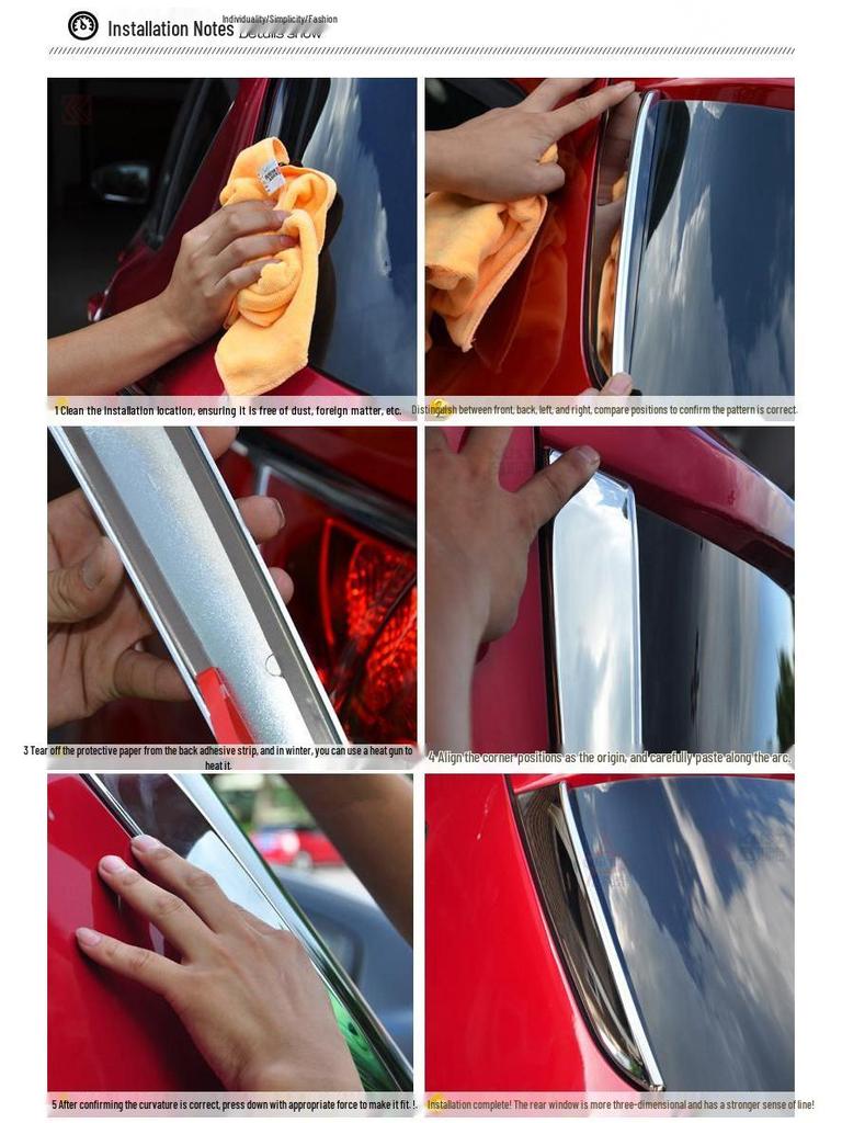 Ford Kuga 2013-2019 Ozdobná lišta zadního okna / Křídlo zadních dveří (Obě strany)