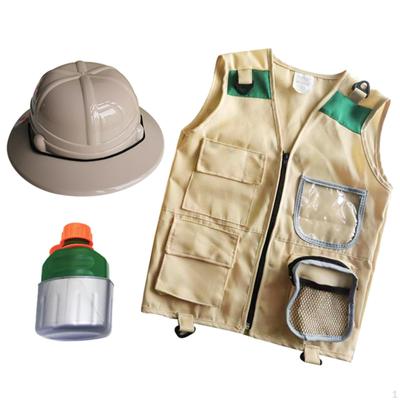 Kids Explorer Kits Children Toys Kits, Camping and Backyard Washable Vest,Hat, Water