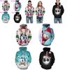 Women Hoodies Men Sweatshirt Snow Man Print Christmas Gift Casual Pullover Top