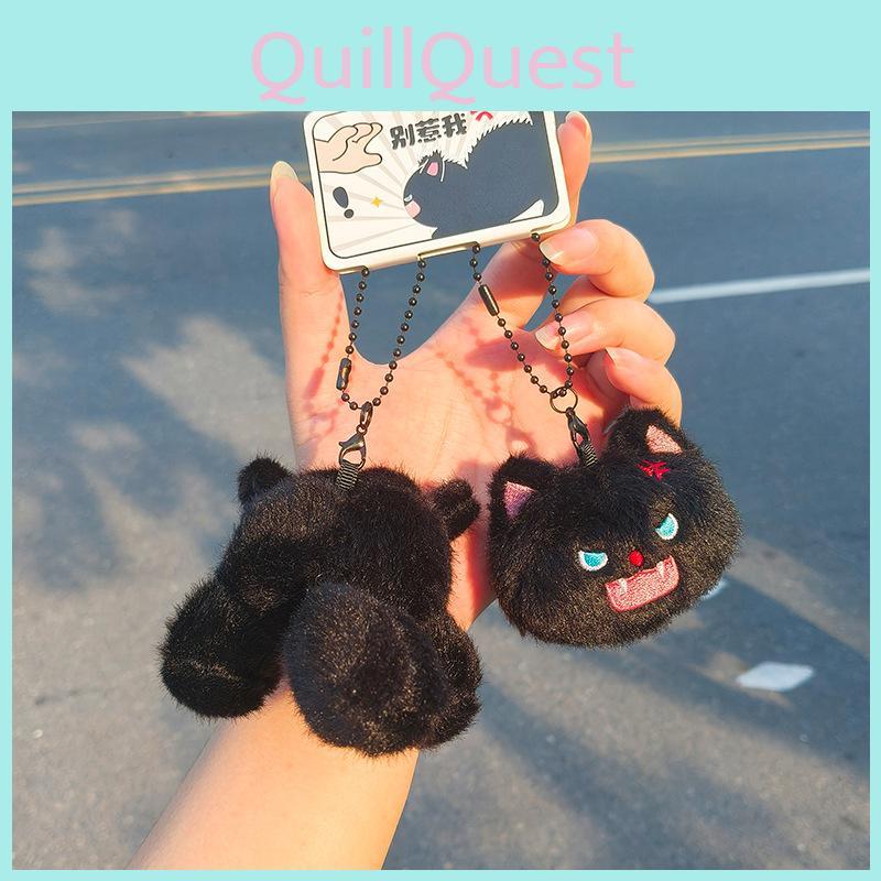 Kitten Angry Jinnew Head Body Separable Magnetic Design Plush Keychain Pendant