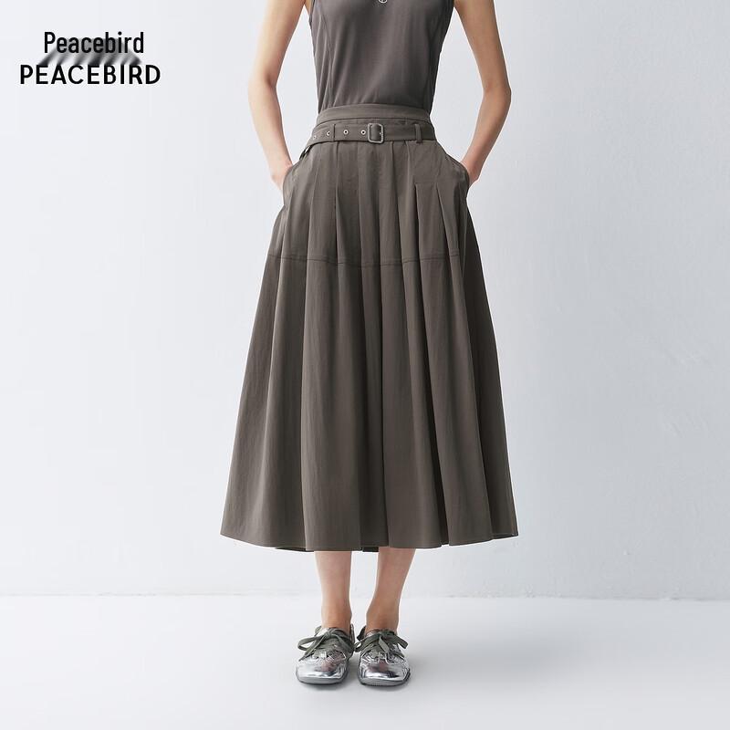 PEACEBIRD High-Waisted A-Line Long Skirt M