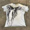 2000s Affliction Graphic T-Shirt Mens Large Grunge Wings New Fashion Style Couple Tops Pure Cotton Shirt