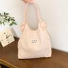 Cute soft girl student large-capacity shoulder bag female little fresh girl printed portable shopping bag