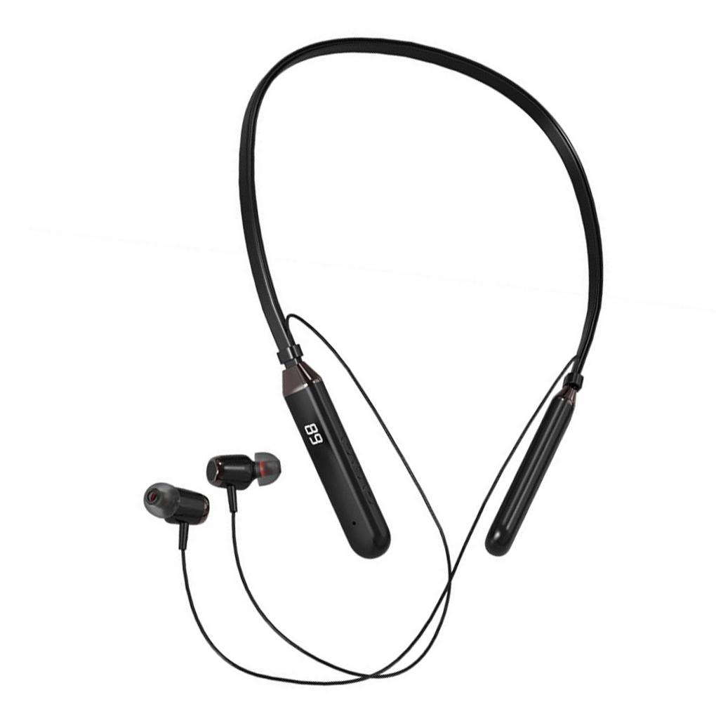 

Neckband Headphones Wireless Stereo Bluetooth-compatible Sports Headset LED Digital Display Earphones Clear Voice Call Computer