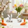 Resin Easter Bunny Simulation Animal Sculpture Ornament Retro Tale Gift