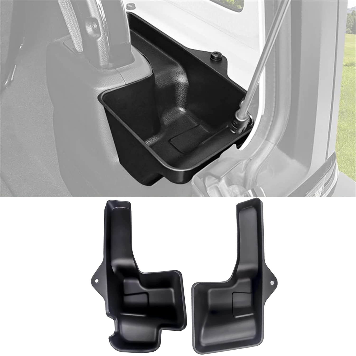 

YOCTM Trunk Side Storage Box for Jeep Wrangler Interior Storage Tailgate Storage Box Custom Parts JL/JLU, Sahara/Rubicon (4-Door) 2018-2023, Box, чёрный